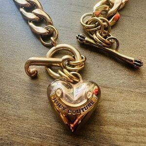 Juicy Couture Broze Heart Charm Necklace